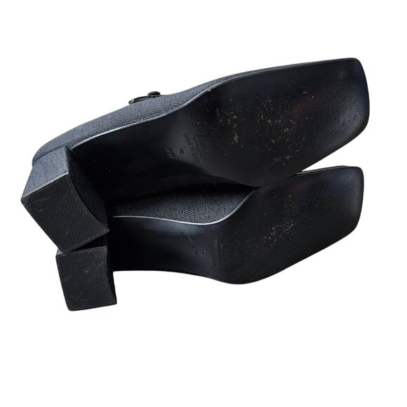 Enzo Angiolini Women's Textured Block Heel Mary Jane Black Pump Dress Shoe - Picture 12 of 14